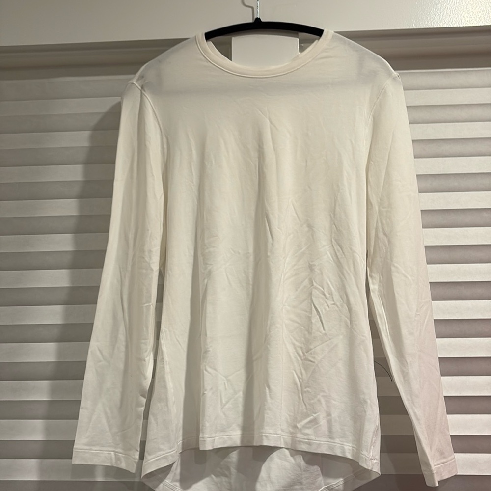 lululemon athletica Men's Long Sleeve Crew Neck Tee Zeroed In White Alo